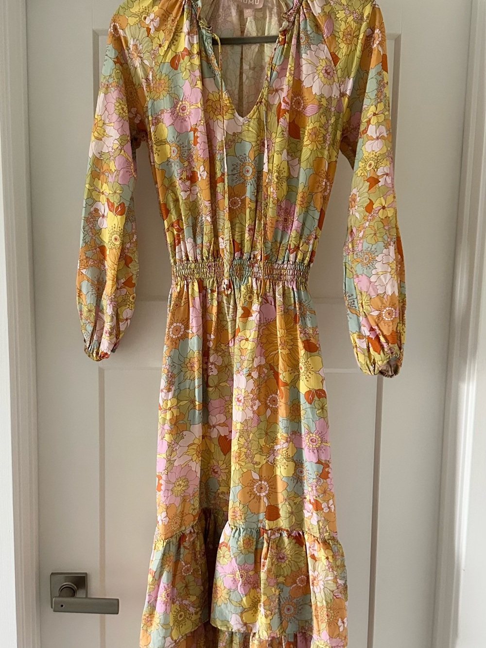 Show Me Your Mumu Cait Midi Dress Groovy Blooms - XS